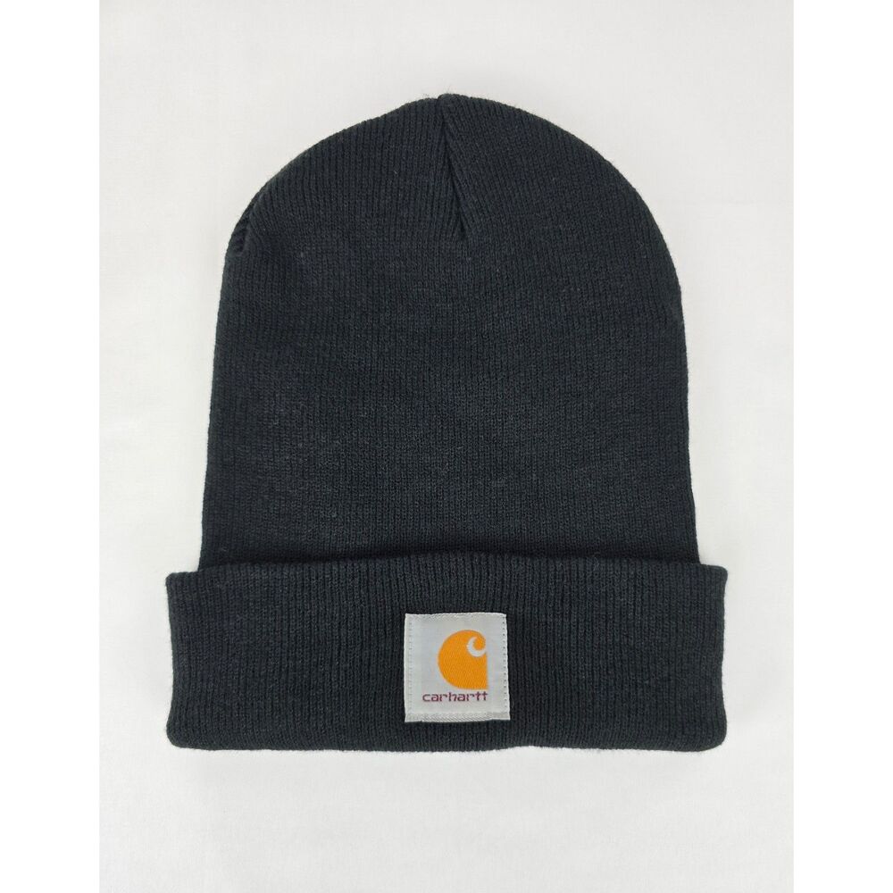 Carhartt Beanie Hat Black Unisex Winter Cold‎ Weather One Size Fits All Toboggan